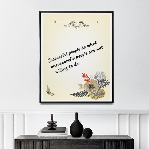 Successful People Inspirational Wall Art  Poster