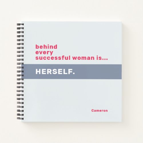 Successful Woman Motivational Quote Diary Notebook