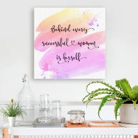 Successful Woman Pink Watercolor Script Typography
