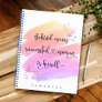 Successful Woman Quote Script Pink Watercolor Chic Notebook