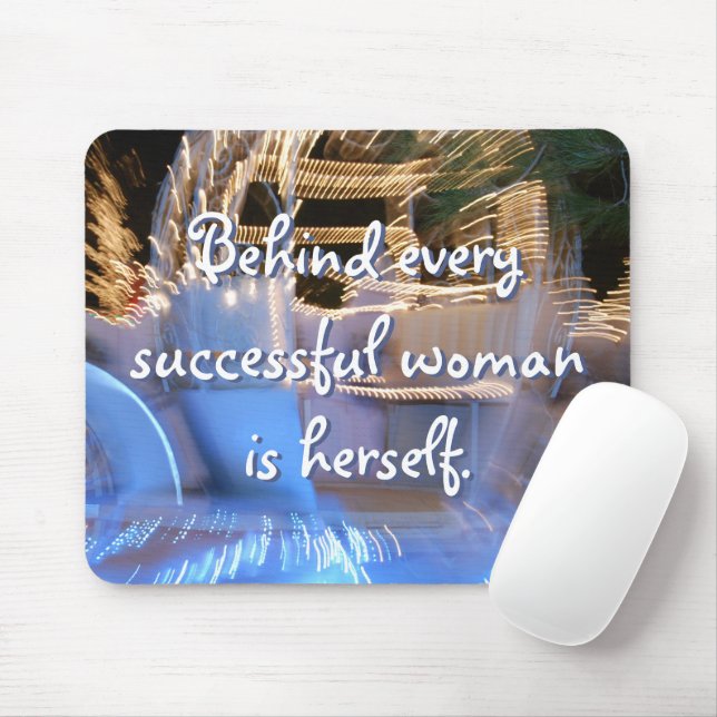 Successful Woman Quote Script Princess Coach Girly Mouse Pad (With Mouse)