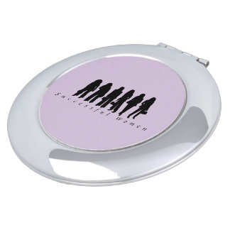 Successful Woman Silhouette Compact Mirror