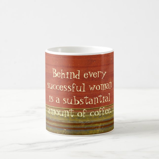 Successful Women Rusty Red Stripes Coffee Mug (Center)