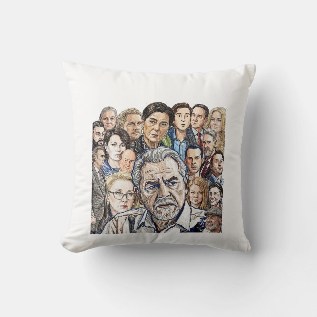 Succession - Collage Throw Pillow (Front)