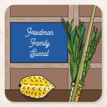 Succot Paper Coasters Personalized