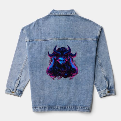 Succubus Demon DJ Darkwave Dreampop  Denim Jacket