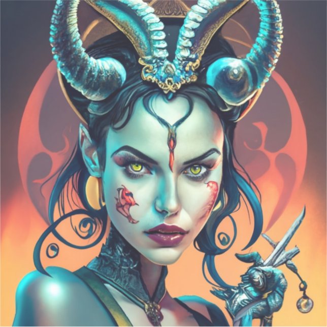 Succubus Evil Sticker (Front)