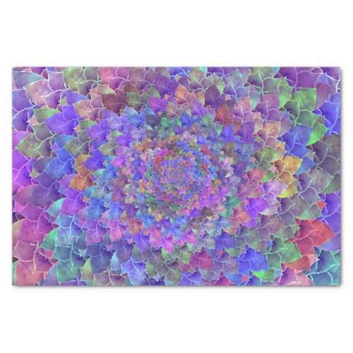 Succulent Abstract Art Floral Purple Colorful Tissue Paper