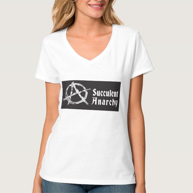 Succulent Anarchy Women's V-neck T-shirt (Front)