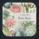 Succulent and Cactus Flowers Paper Plates<br><div class="desc">Succulent and Cactus Flowers Paper Plates - Presenting our delightful cactus flowers themed paper plates. Tailored for those who adore the Western allure. This paper plate design, adorned with cactus flowers and succulents enveloped in soft, pastel hues to set the perfect mood. With its chic and contemporary charm, this succulent...</div>