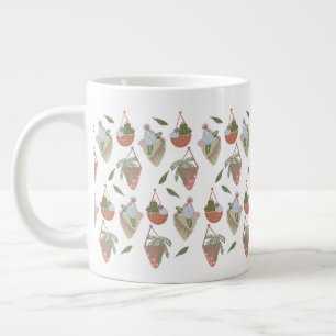 Succulent and Cactus Hanging Plants Greenery Giant Coffee Mug