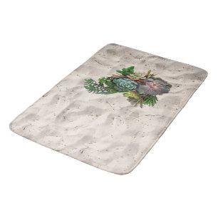 Succulent Art Bathroom Mat