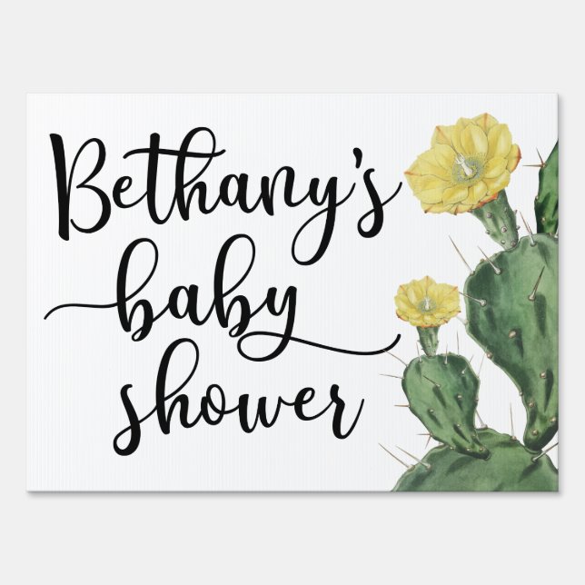 Succulent Baby Shower Welcome Sign (Front)