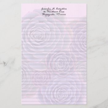 Succulent Background Personal Lined Writing Paper by DustyFarmPaper at Zazzle