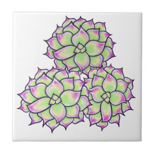 Succulent Bloom Tile