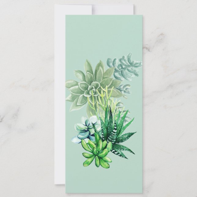 Succulent Bookmark  (Front)
