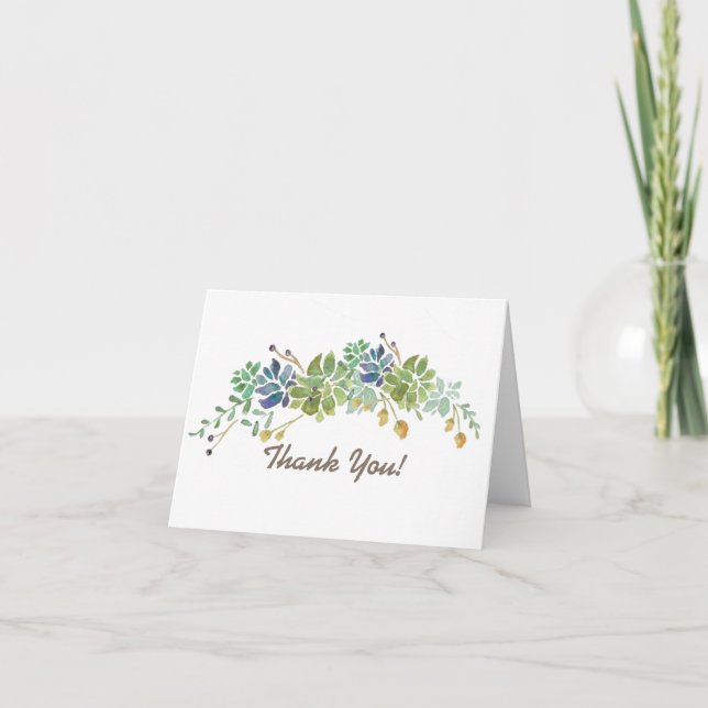 Succulent Bouquet | Thank You Card (Front)