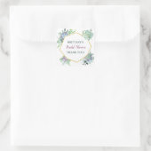 Succulent Bridal Shower Favor Sticker (Bag)