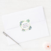Succulent Bridal Shower Favor Sticker (Envelope)