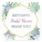 Succulent Bridal Shower Favor Sticker