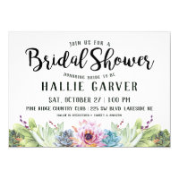 Succulent Bridal Shower Invitation