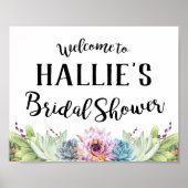 Succulent Bridal Shower Sign (Front)