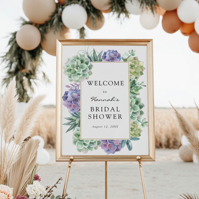 Succulent Bridal Shower Welcome Sign (Creator Uploaded)