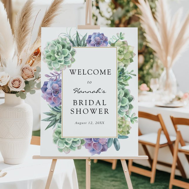 Succulent Bridal Shower Welcome Sign (Creator Uploaded)
