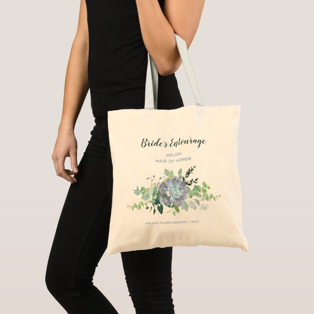 Succulent Bride’s Entourage Bag (Front (Product))
