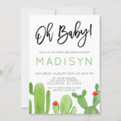 Succulent Cactus Fiesta Baby Shower Invitation (Front)