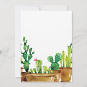 Succulent Cactus Fiesta Baby Shower Invitation (Back)