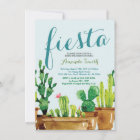 Succulent Cactus Fiesta Baby Shower Invitation