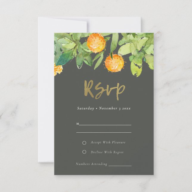 SUCCULENT CACTUS FLORAL GARDEN WATERCOLOR RSVP (Front)