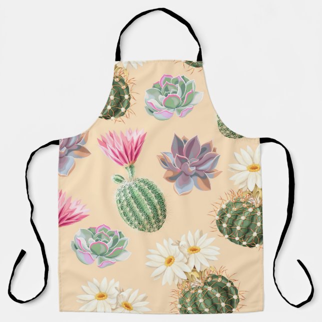 Succulent Cactus: High Detail Pattern Apron (Front)