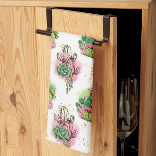 Succulent Cactus  Kitchen Towel