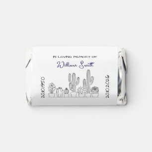 Succulent & Cactus Memorial Chocolate Favor