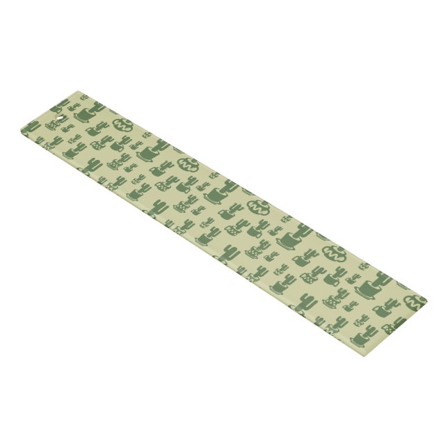Succulent cactus silhouette in cups and pots  ruler (Angled)