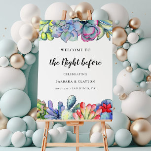 Succulent cactus Welcome to the night before Foam Board