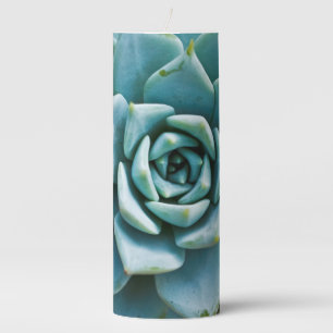 Succulent Close up Pillar Candle