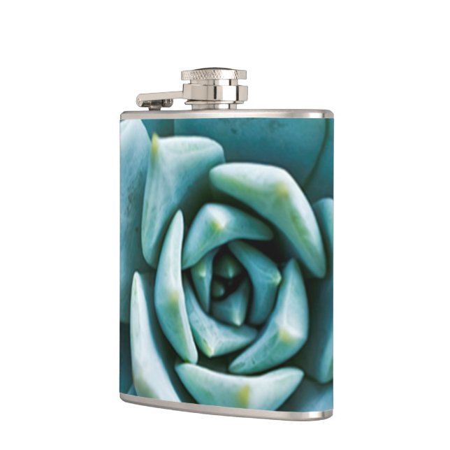 Succulent Closeup Flask (Left)