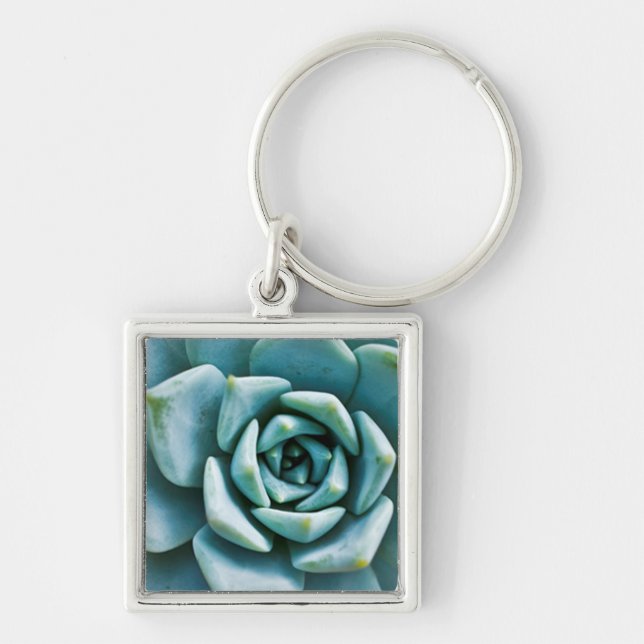 Succulent Closeup Keychain (Front)