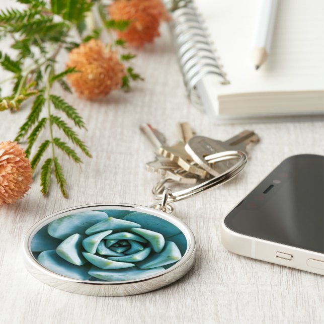 Succulent Closeup Keychain (Side)