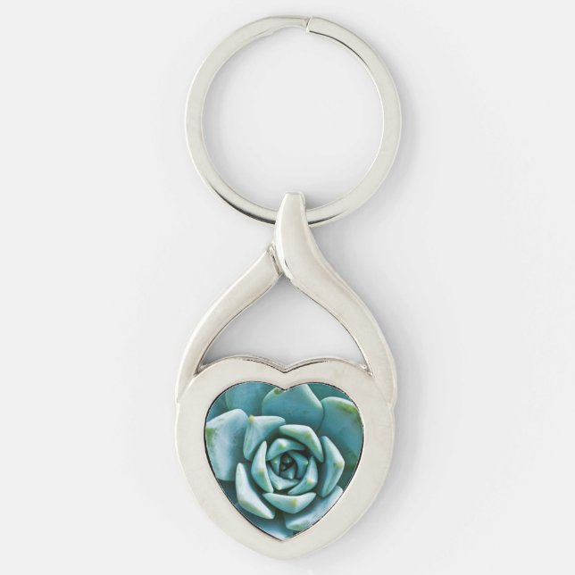Succulent Closeup Keychain (Front)