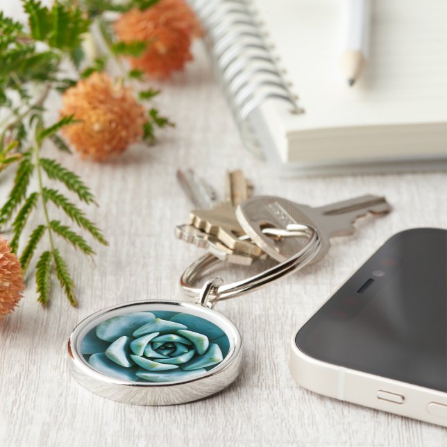 Succulent Closeup Keychain (Side)