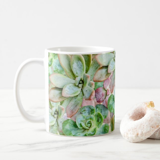 Succulent    coffee mug (With Donut)