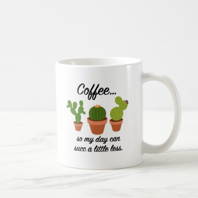 Succulent Coffee Mug - left-handed (Right)