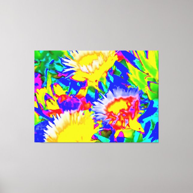 Succulent Color Abstraction Canvas Print (Front)