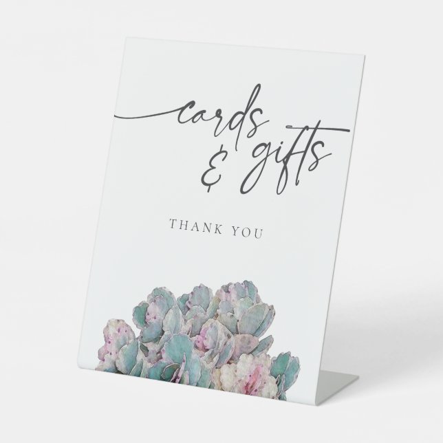 Succulent Desert Cards and Gifts Sign (Front)