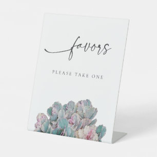 Succulent Desert Favors Sign