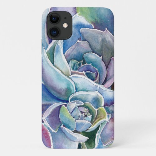 Succulent Echeveria Blue Sky iPhone case